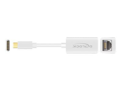 Delock - Nettverksadapter - USB 3.1 Gen 1 - Gigabit Ethernet x 1 - hvit