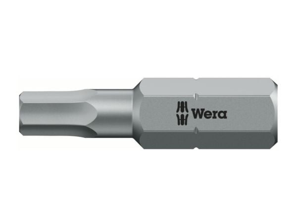 Wera 05056315001, 1 stykker, Hex (metrisk), 3 mm, 25 mm, 25,4 / 4 mm (1 / 4"), Sekskantet