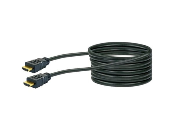 Schwaiger HDM100 013, 10 m, HDMI Type A (Standard), HDMI Type A (Standard), 3D-yhteensopivuus, 10,2 Gbit/sek., musta, kultainen