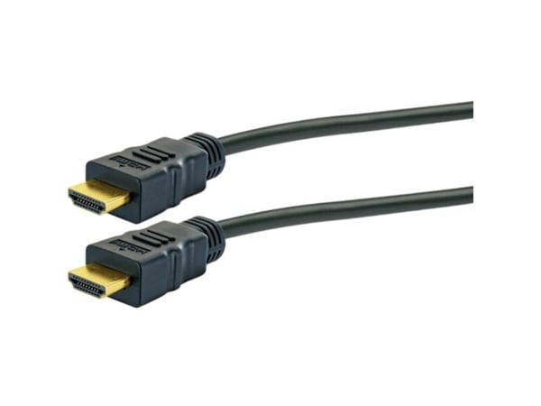Schwaiger HDM100 013, 10 m, HDMI Type A (Standard), HDMI Type A (Standard), 3D-yhteensopivuus, 10,2 Gbit/sek., musta, kultainen