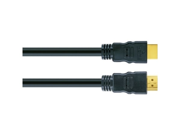 Schwaiger HDM150 013, 15 m, HDMI Typ A (standard), HDMI Typ A (standard), 3D kompatibilitet, 10,2 Gbit/s, Svart, Guld