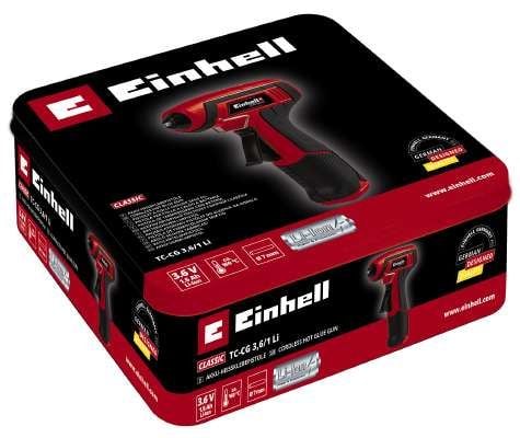 Einhell TC-CG 3.6/1 Li, Musta, Punainen, 7 mm, 15 cm, 160 °C, 0,5 min, Akku