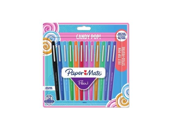 Papermate Flair Candy Pop, Gelépenn med hette, Flerfarget, Flerfarget, Plast, Medium, Rund