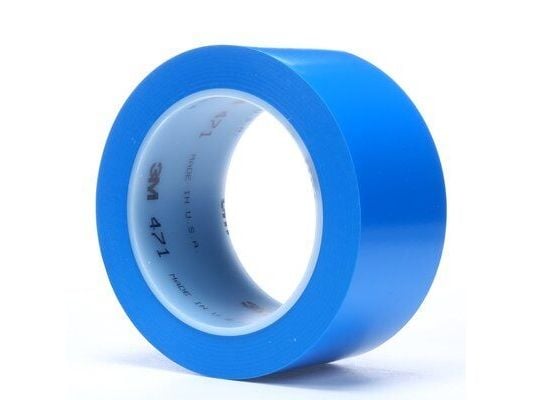 3M 471BL50, 1 stykker, Blå, Silikon/gummi, 32,9 m, 50,8 mm, 0,13 mm