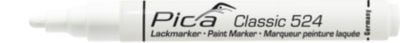 Pica mærkepen hvid - Classic Industry paint marker m/rund spids 2-4 mm