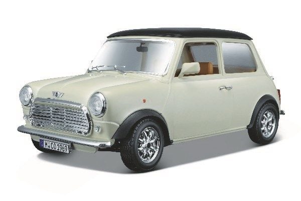 BBURAGO Mini Cooper 1969 1:18, Bybil, Montert på forhånd, 1:18, Mini Cooper, Alle kjønn, Metall, Plast