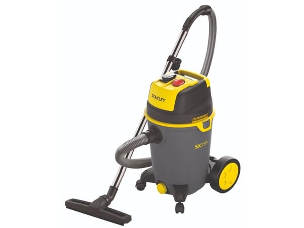 Stanley SXVC25PTDE, Torr&våt, Svart, Gul, Knappar, 25 l, 4 hjul, AC