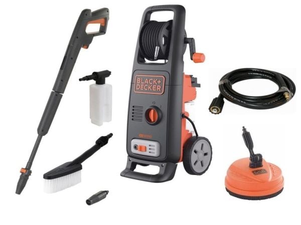 Black & Decker BXPW1700PE, Upprätt, Elektrisk, 6 m, Högtryck, Svart, Orange, 420 l/h