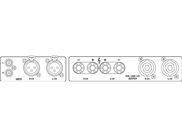 IMG Stage Line STA-800D, 2.0 kanaler, 400 W, D, 0,004%, 110 dB, 400 W