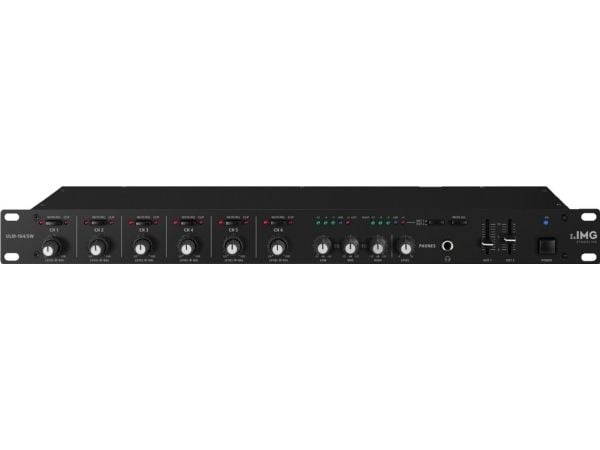 IMG Stage Line ULM-164/SW, 6 kanaler, Rackmontering, Svart