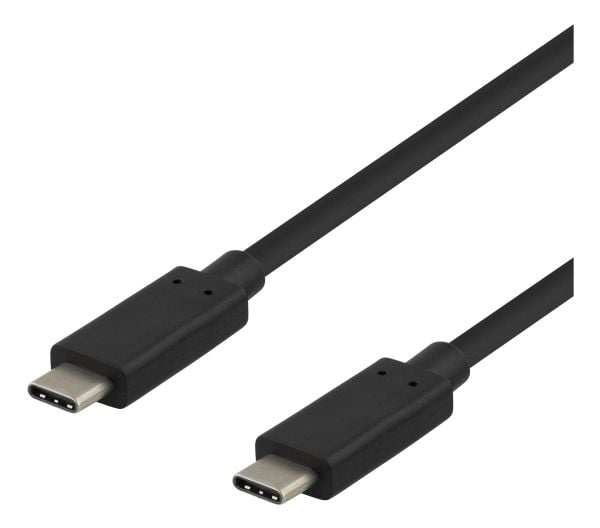 DELTACO - USB-kabel - USB-C (hann) til USB-C (hann) - USB 3.1 Gen 2 - 1 m - svart