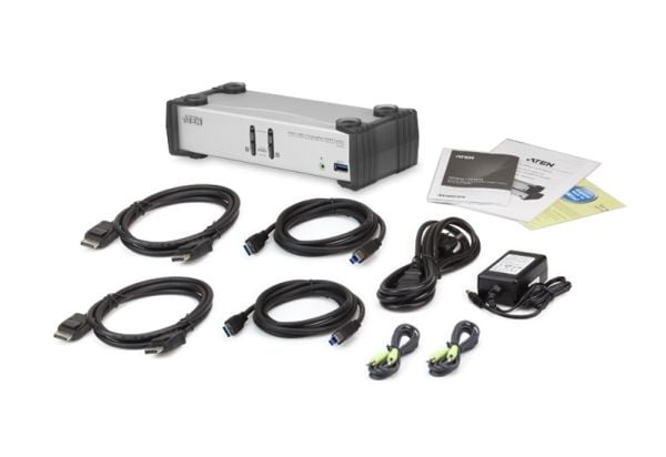 ATEN CS1912 KVMP Switch - KVM / lyd / USB-svitsj - 2 x KVM/lyd/USB - 1 lokalbruker - stasjonær