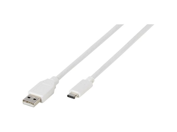Vivanco - USB-kabel - USB-C (hann) til USB-type A (hann) - 1.2 m - hvit