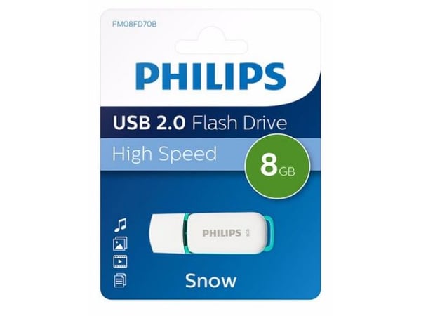 Philips FM08FD70B Snow edition 2.0 - USB-flashstasjon - 8 GB - USB 2.0