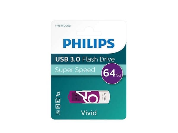 Philips FM64FD00B Vivid Edition 3.0 - USB-flashstasjon - 64 GB - USB 3.0