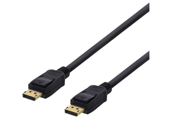 DELTACO - DisplayPort-kabel - DisplayPort (hann) til DisplayPort (hann) - 15 m - låst, formstøpt - svart