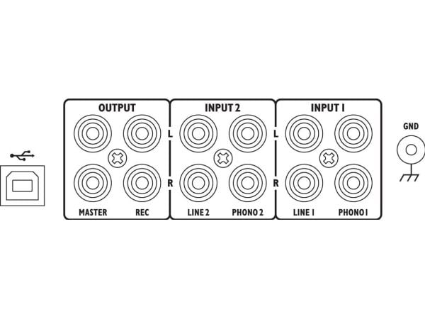 IMG Stage Line MPX-20USB, 3 kanavaa, Musta