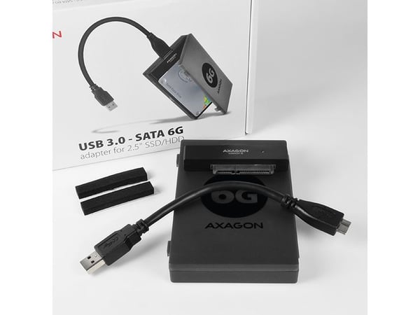 Axagon ADSA-1S6, Musta, Kiina, CE, 122 mm, 78 mm, 19 mm