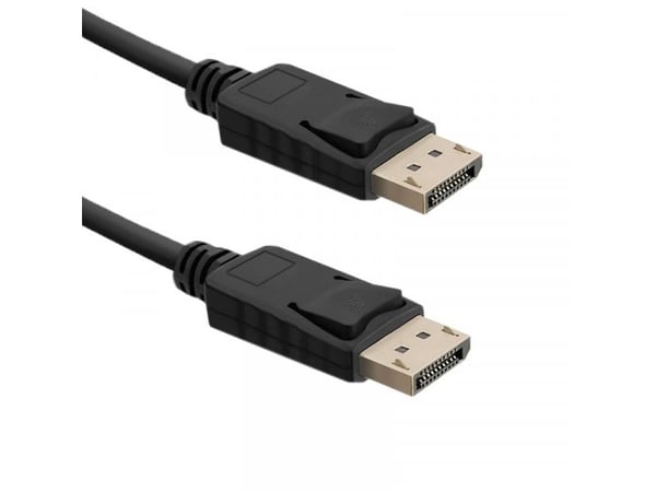 Qoltec - DisplayPort-kabel - DisplayPort (hann) låsing til DisplayPort (hann) låsing - DisplayPort 1.4 - 1.5 m - svart