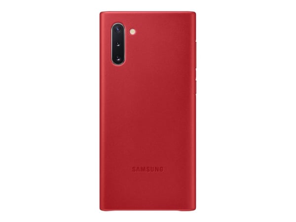 Samsung Leather Cover EF-VN970 - Baksidedeksel for mobiltelefon - lær - rød - for Galaxy Note10, Note10 (Unlocked)