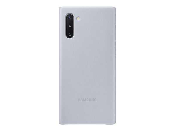Samsung Leather Cover EF-VN970 - Baksidedeksel for mobiltelefon - lær - grå - for Galaxy Note10, Note10 (Unlocked)