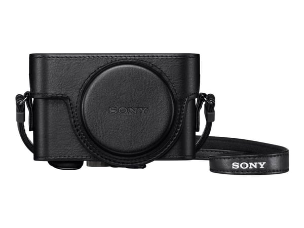 Sony LCJ-RXK - Fodral för kamera - läderlila - svart - för Cyber-shot DSC-RX100