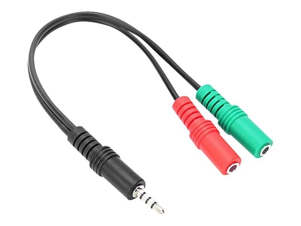 SPEEDLINK TRAX - Headsetadapter - minitelefonstereo 3,5 mm hunn til 4-pinners miniplugg hann - 23 cm - for Sony DualShock 4, 4 v2