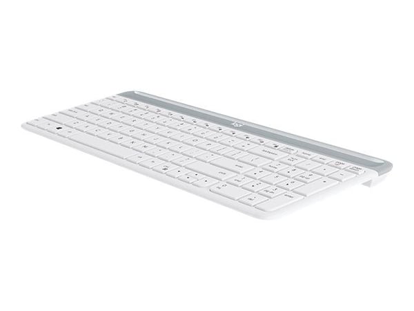 Logitech Slim Wireless Combo MK470 - Tastatur- og mussett - trådløs - 2.4 GHz - US International - elfenbenshvit