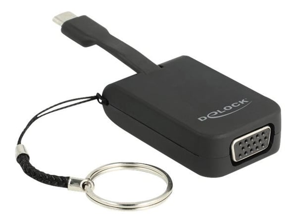 Delock - Ekstern videoadapter - RTD2169U - USB-C - VGA - svart