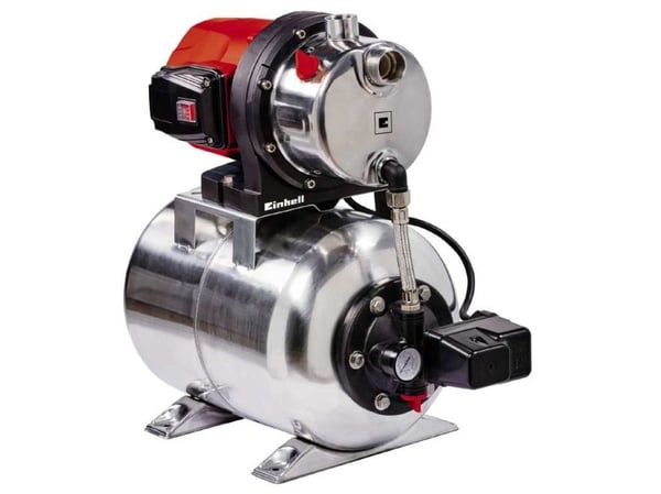 Einhell GC-WW 1250 NN, Paineenkorotus pumppu, 1200 W, AC, 5 bar, 5000 l/h, Punainen, Ruostumaton teräs Einhell GC-WW 1250 NN, Paineenkorotus pumppu, 1200 W, AC, 5 bar, 5000 l/h, Punainen, Ruostumaton teräs