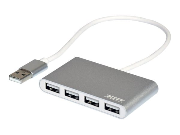 PORT Connect - Hubb - 4 x USB 2.0 - skrivbordsmodell