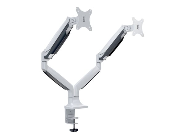 Multibrackets M Deskmount Gas Spring Dual - Monteringssats (montering på skrivbord, 2 vridbara armar) - för 2 LCD-bildskärmar - stål, höggradig alu...