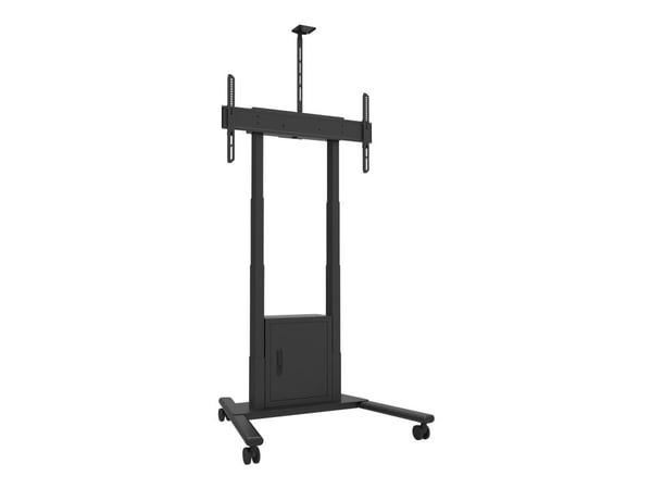Multibrackets M Motorized Floorstand - Stativ - motorisert - for LCD-TV - svart - skjermstørrelse: 42"-100" - plassering på gulv - med skap og kame...