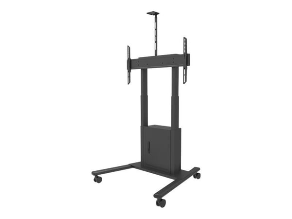 Multibrackets M Motorized Floorstand - Stativ - motorisert - for LCD-TV - svart - skjermstørrelse: 42"-100" - plassering på gulv - med skap og kame...
