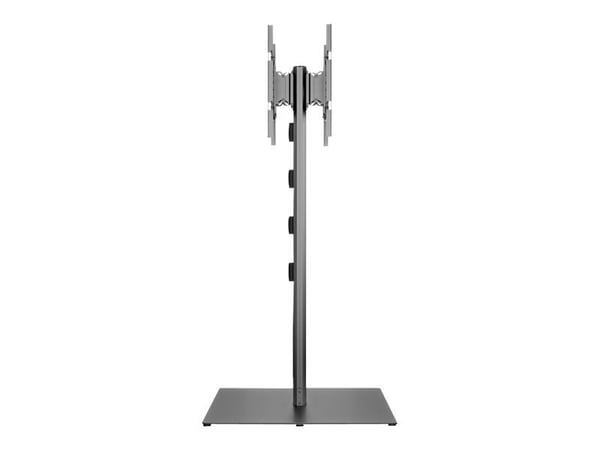 Multibrackets M Public Display Stand 180 HD Back to Back Black w. Floorbase - Ställ - för 2 LCD-bildskärmar - aluminium, stål - svart - skärmstorle...