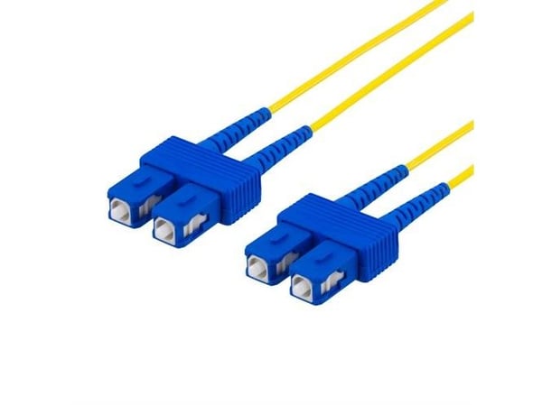 DELTACO - Nettverkskabel - SC-enkeltmodus (hann) til SC-enkeltmodus (hann) - 1.5 m - 1.5 m - fiberoptisk - 9 / 125 micron - OS2