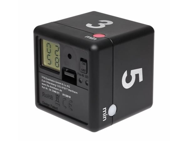 TFA Cube Timer - Kjøkkentidtaker trådløs - svart