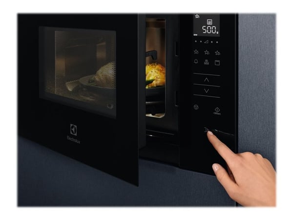 Electrolux 800 KMFE172TEX - Mikrobølgeovn - innebygd - 17 liter - 800 W - svart/rustfritt stål