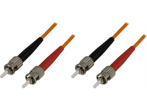 DELTACO - Verkkokaapeli - ST multimode (uros) - ST multimode (uros) - 2 m. - valokuitu