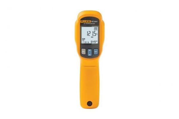 Fluke 64 Max, F, °C, -30 - 600 °C, Musta, Keltainen, -22 - 1112 ° F, 500 ms, 8 - 14 µm