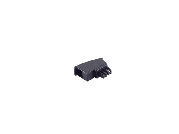 S-Conn 71200, TAE F, RJ-11, Sort