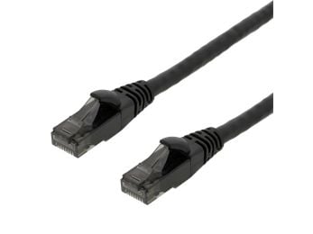 DELTACO - Koblingskabel - RJ-45 (hann) til RJ-45 (hann) - 2 m - UTP - CAT 6 - halogenfri, formstøpt, uten hindringer, flertrådet - svart