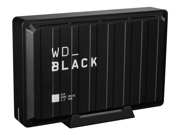 WD_BLACK D10 Game Drive WDBA3P0080HBK - Harddisk - 8 TB - ekstern (bærbar) - USB 3.2 Gen 1 - 7200 rpm - svart