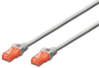 DIGITUS Professional - Koblingskabel - RJ-45 (hann) til RJ-45 (hann) - UTP - CAT 6 - IEEE 802.3 - halogenfri, formstøpt, uten hindringer - grå