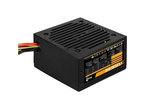 Aerocool VX PLUS 650, 650 W, 230 V, 47 - 63 Hz, 5 A, 120 W, 600 W