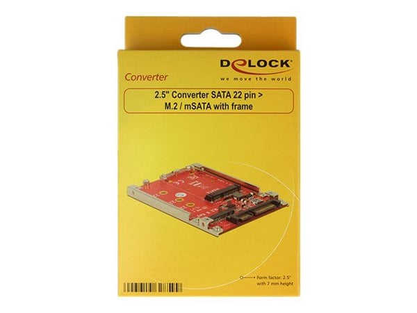 DeLOCK - Muistiohjain (M.2) - M.2-kortti / mSATA - SATA 6Gb/s (62859)