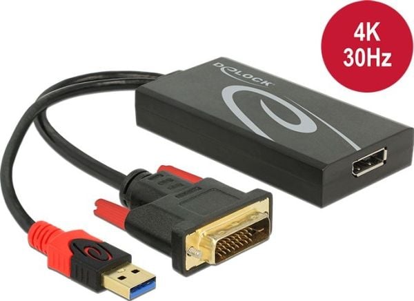 Delock - Videomuuntaja - DVI - DisplayPort - lajittelu - detailsalg