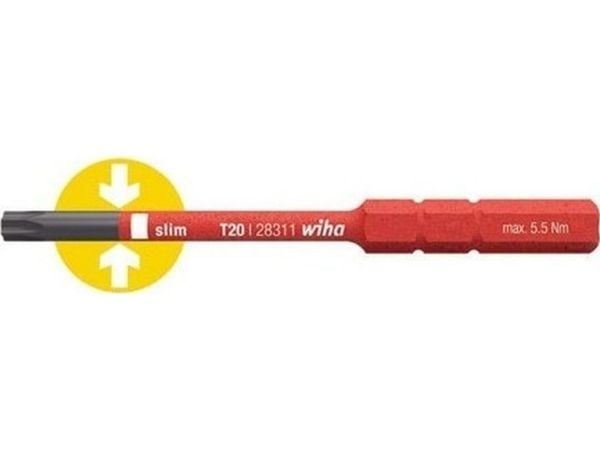 Wiha 35508, 1 stykker, Torx, Kromvanadiumstål, T15, IEC 60900:2012, 75 mm