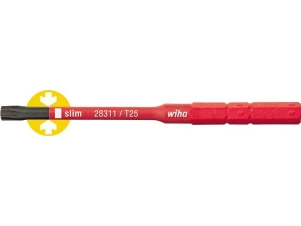 Wiha håndverktøy, 1 stk, Torx, T25, 5,5 Nm, 7,5 cm, 9 g