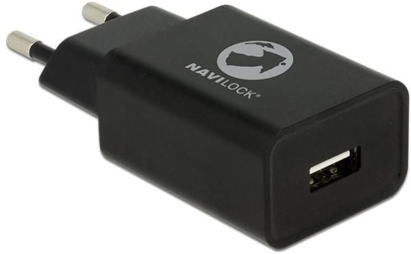 Navilock - Strømadapter - 1.5 A - QC 3.0 (USB) - svart